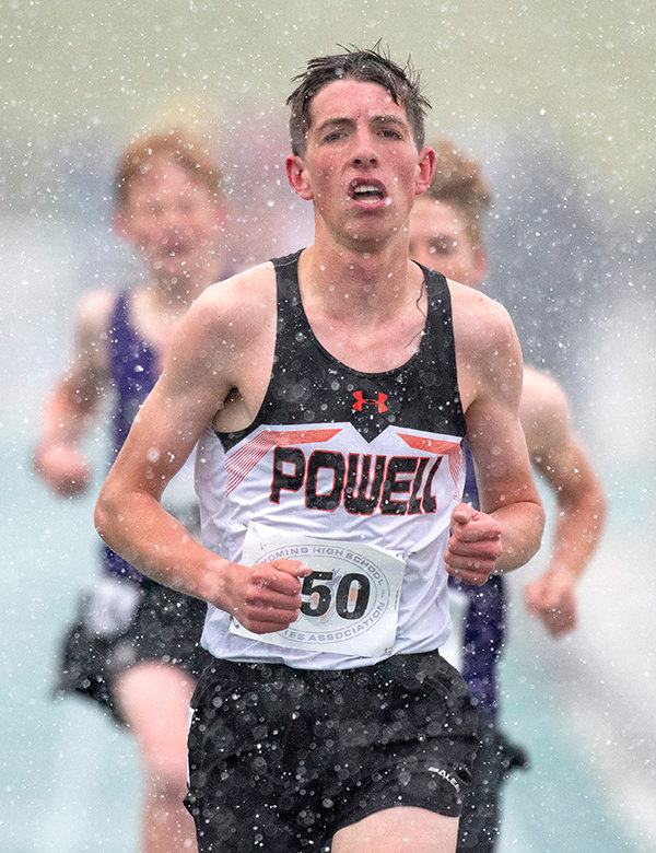 Pushing through the difficult weather, PHS junior Daniel Merritt put on a strong performance at the state track meet. He placed top six in all three distance events, including a second place in the 1600 with a season best time of 4:28.93.