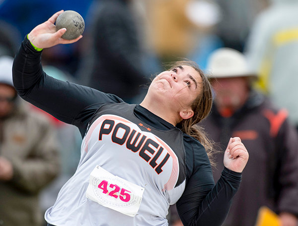 In her final meet as a Panther, senior Reagan Thompson left it all in the ring as she placed second, earning All-State honors with a throw of 36 feet, 7 inches.
