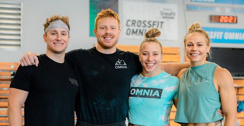 The CrossFit Omnia Black team poses for a photo this season. From left: Cooper Wise, Jacob Schmidt, MaryKay Dreisilker and Elisa Schauer.