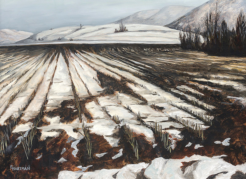 This painting titled ‘My Father’s Field’ will be one of many featured at an opening reception for artist Carol Hartman this Thursday at Plaza Diane in downtown Powell.