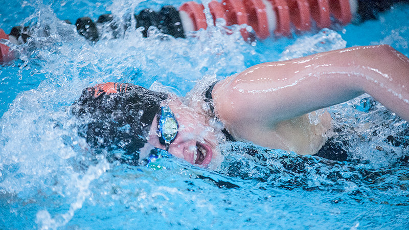 Gabby Paterson swam ahead of the competition in the 200 IM on Thursday in Worland, winning in a time of 2:32.89.