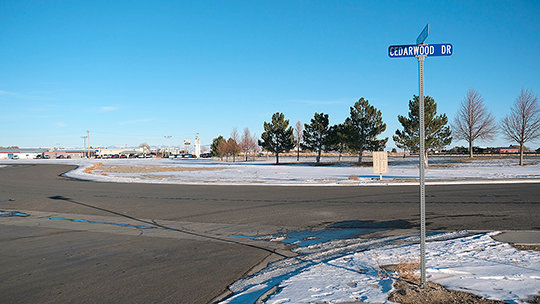 A view from the Gateway lot Yellowstone Electric had asked to purchase shows the lot Yellowstone Motors requested the city to sell to it. Monday night city council members agreed to go through the process to sell both lots to the individual companies at slightly below appraised value to support economic development.