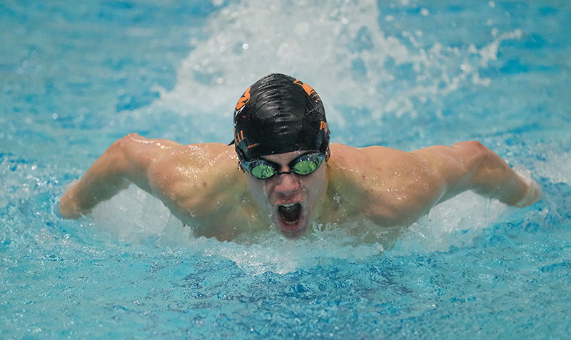 Nathan Dupont was one of three Panthers who qualified during the Cody Triangular, qualifying in the 100 fly and 50 free on Thursday.