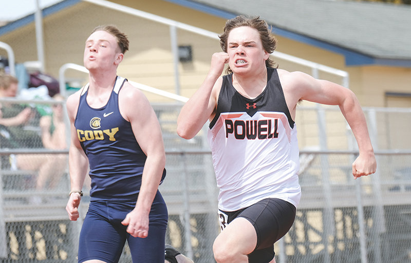 Ryan Cordes sprints down the track during the 100 meters on Monday. The Panthers are set to host the LA Kohnke Invitational starting at 9 a.m. Saturday.