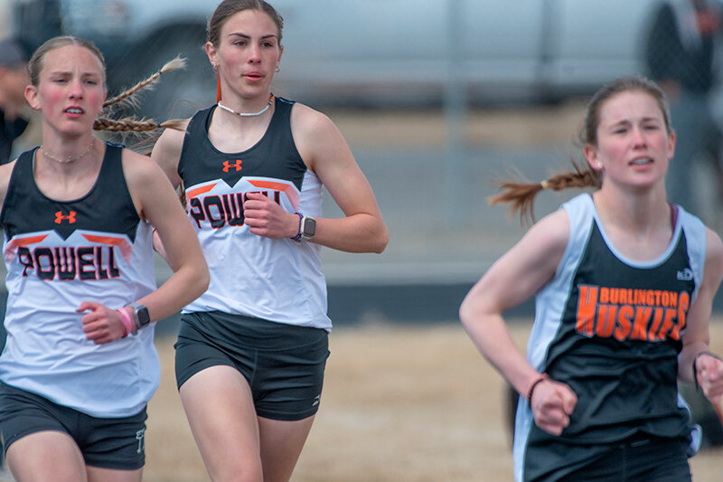 Kenna Jacobsen (left) and Megan Jacobsen continue to be key contributors for the Panthers as the distance team continues to improve with the season winding down.