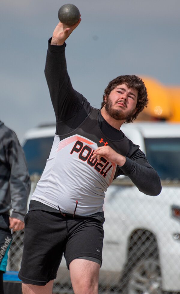 Jonathan Harms placed third in the shot put with a throw of 38 feet, 1 1/2 inches, and the discus (111-1).