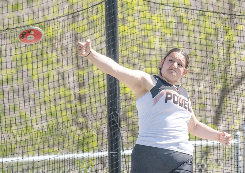 Katie O’Brien placed in both the discus and the shot put for the Panthers during their title defense.
