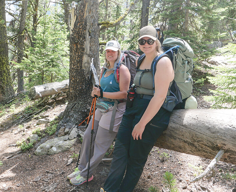 Katie’s sister-in-law Kiley Brown (left) stands with her friend Mackenzie Scott, who was invited along to experience the hike. Throughout his nearly 60 years of hiking Jess Blough has been known to take anyone interested in seeing the lake.