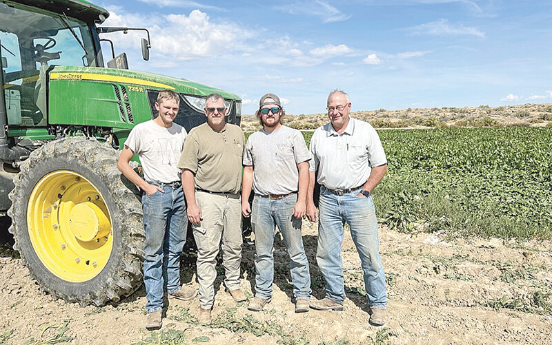 For 107 years, Stutzmans have grown sugar beets on Powell’s North End. The Stutzman, Inc. team in 2023 represents the fourth and fifth generations of the family farm established in 1916 — left to right, John B. Stutzman, Brett Stutzman, Garrett Stutzman and Tod Stutzman.