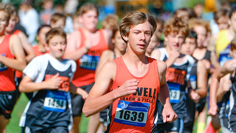 Eighth grader Alex Werner jumped out in front of the pack at the Pinnacle Bank/Powell Invitational on Oct. 6, as he led the Cubs throughout the season which included a fifth place team finish at conference.