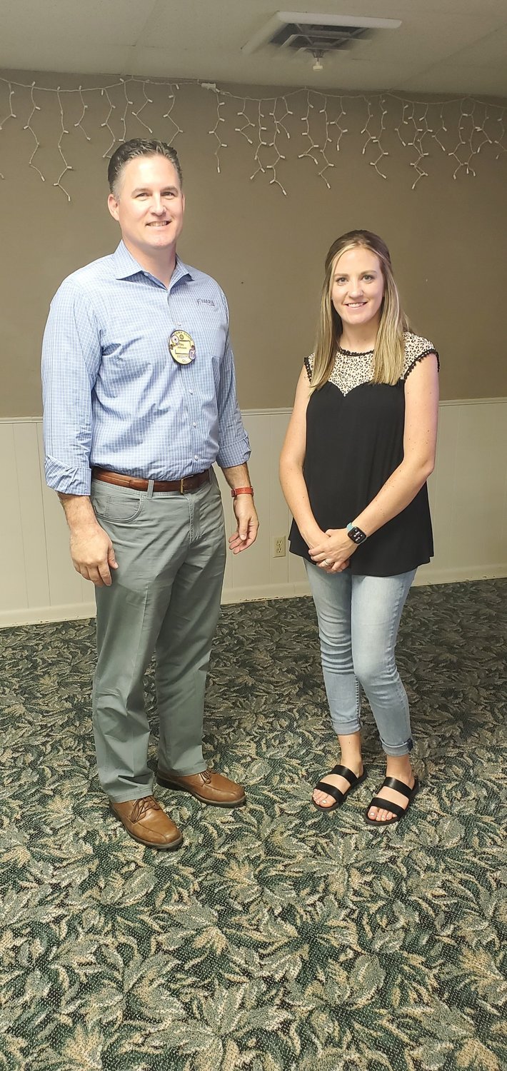 The Rotary Club recently welcomed Jordan Gaither Inscore from the Tillman County OSU Extension office. She talked about what the Extension office does, what’s going on right now, and future plans. She is pictured with Rotarian Clay Johnson.