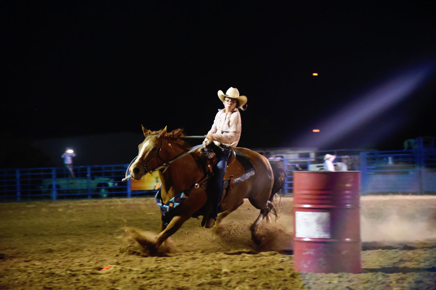 Kirby Akin entered the barrel race contest at the Operation C.A.R.E. rodeo held Aug. 5 and Aug. 6, 2022.