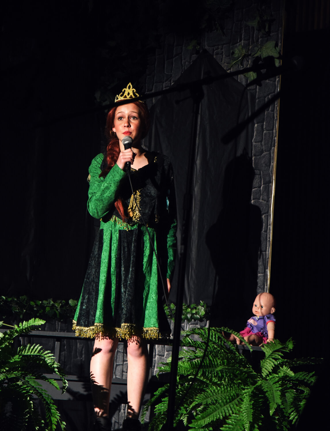 Cierra Collins played Teen Fiona in Frederick Middle School’s production of Shrek the Musical, Jr. Collins, along with her castmates who played Young Fiona and Adult Fiona, performed a beautiful rendition of “I Know it’s Today.”
