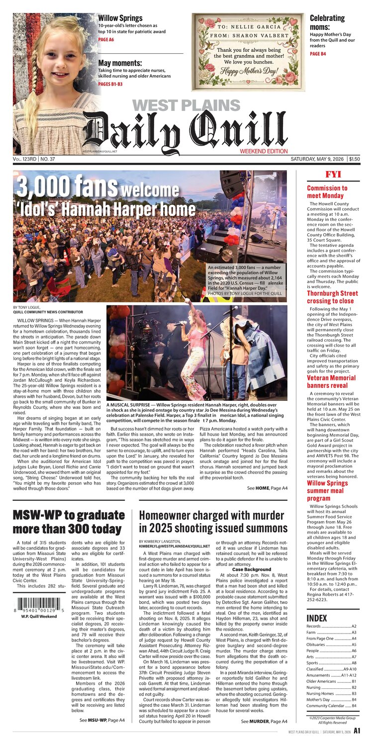 Saturday, May 9, 2026