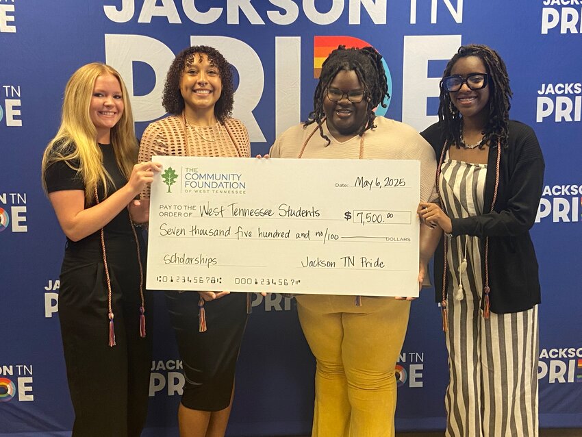 Berkley Roberts, Brynlee Merriweather, Mendy Pettigrew and Promise Porter were this year’s recipients of the Jackson Pride Scholarship Fund.
