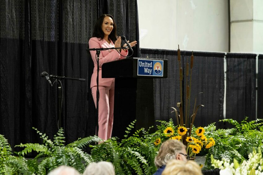 Associated Press reporter Meg Kinnard-Hardee gives the keynote address at the First Ladies Luncheon, reminding women to advocate for their own health. (Photo courtesy of Bramblett Group)</p><p>