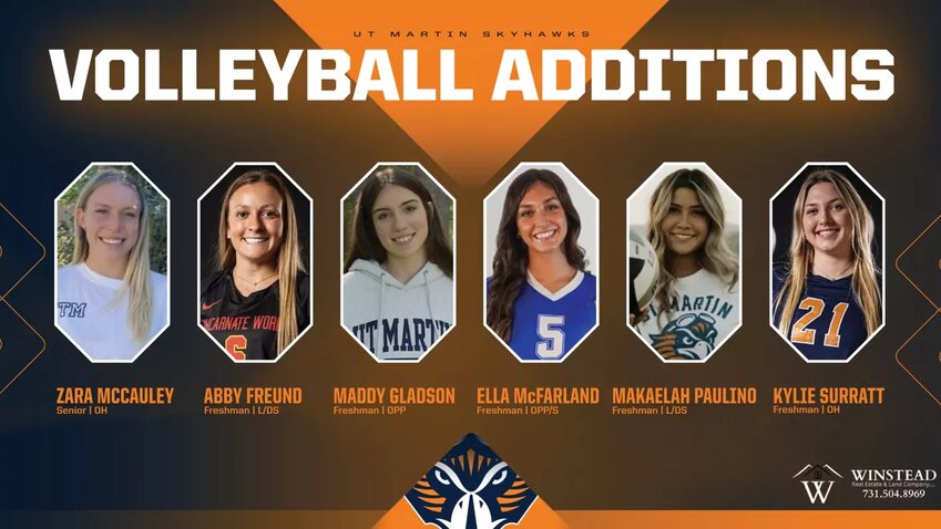 VOLLEYBALL ADDITIONS-From left to right: Zara McCauley, Abby Freund, Maddy Gladson, Ella McFarland, Makaelah and Kylie Surrat.