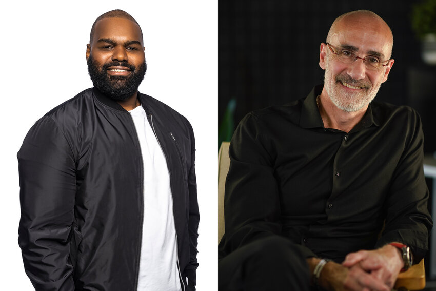 Oher and Brooks – combined photo of Michael Oher (left) and Dr. Arthur Brooks