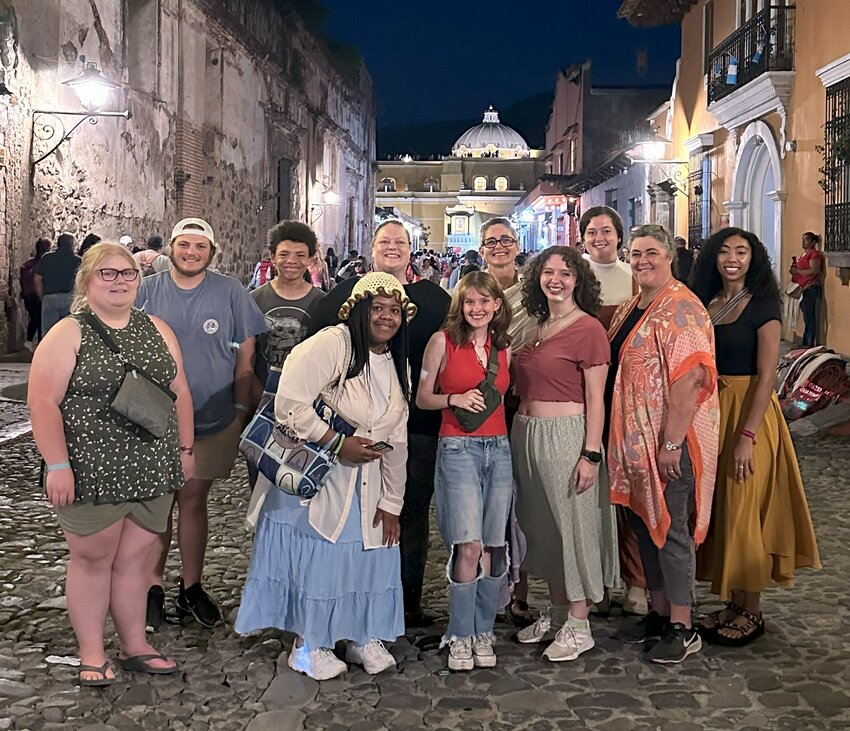 VOLUNTEERING-Bethel University students and supporters spent October 2-7 in Guatemala learning about the culture and volunteering on two service projects identified by local nonprofit partners of BU and Global Citizen Adventure Corps. Seen here are (back row, left to right) Ellie Williams of New Brunswick, Canada; Michael Raymer of Paris, TN; Caleb and Sarah Rougeau of Huntingdon, TN; Jennifer Sutherland-Miller of Wolfe Island, Canada; Alyssa Hudson of Gleason, TN; Mia Jackson of Casa Grande, AZ; (front row, left to right) Alyssa Young of Memphis, TN; Allie Inman of Medina, TN; Raanan Sellers of Troy, TN; and Sherrie Hudson of Gleason, TN. Not pictured: Lilian and Stacie Freeman of Dresden, TN.