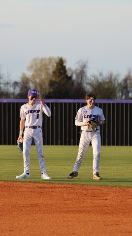 Trinity Christian’s Zane and Knox Atwood are centerfielder and right-fielder for the Lions’ baseball team.