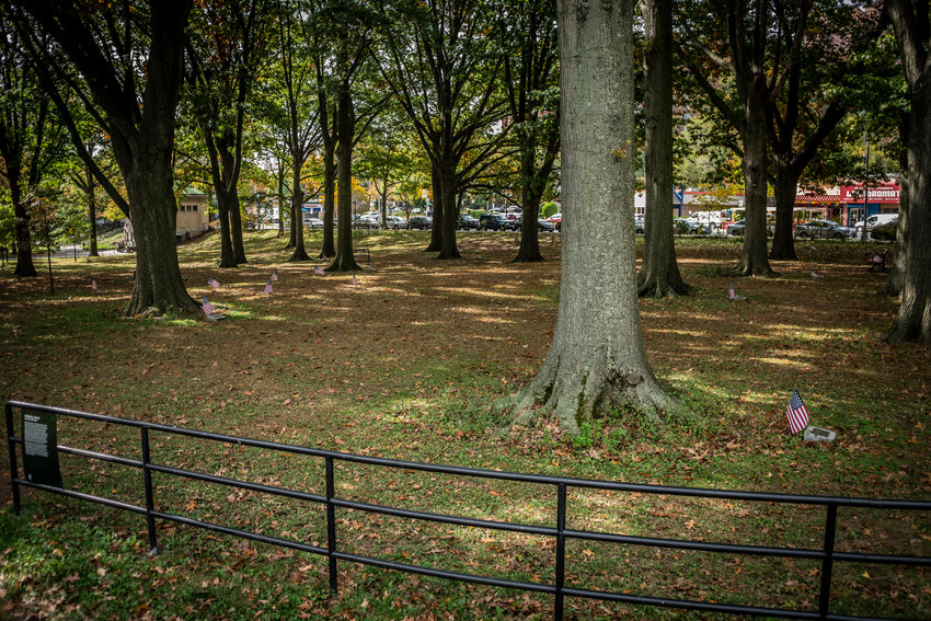 Fallen leaves covered Memorial Grove at Van Cortlandt Park before students from Manhattan College arrived last weekend to clean it up. Now it&rsquo;s ready for Herb Barret&rsquo;s annual Veterans Day celebration, set for Sunday, Nov. 8 at noon.