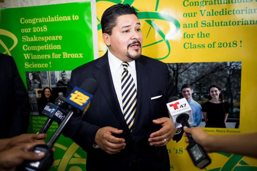 Schools chancellor Richard Carranza has had a tumultuous relationship with several of the teachers union caucuses. But his most tumultuous relationship was with Mayor Bill de Blasio, notably clashing over desegregation efforts in public schools, like the gifted and talented program.
