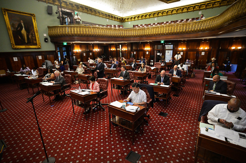 The city council passed a $99 billion budget late last month, the biggest in the city&rsquo;s history. Councilman Eric Dinowitz joined his colleagues in the council chamber for the body&rsquo;s first in-person vote since the coronavirus pandemic forced all proceedings online last year.
