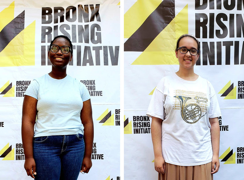 Abigail Smith  left, and Rachel Turbridy were two of the 10 winners of the Brandon Hendricks scholarship, created in memory of the Bronx teen shot and killed just days after graduating high school last year.