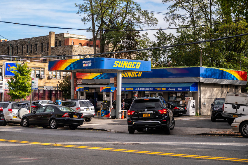 The Sunoco Gas Station at 5914 Riverdale Ave where a perpetrator stole $120 from the register while holding the clerk at knife-point.