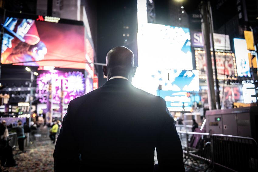 Mayor Eric Adams is sworn in as the 110th Mayor of New York City in Times Square minutes after midnight on Saturday, January 1, 2022. Michael Appleton/Mayoral Photography Office