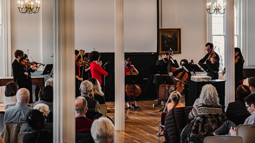 The College of Mount Saint Vincent presented the String Orchestra of New York City (SONYC), founded by Monica Bauchwitz, on Sunday, April 3. The concert was also the inaugural presentation of the new conservatory that the Mount will create with the help of Keith Kreindler, director of the conservatory, into a community music school.