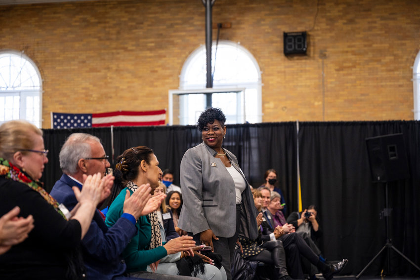 Bronx County DA Darcel Clark was in attendance at Bowman and Pelosi&rsquo;s March 14 town hall at College of Mount Saint Vincent as well as the April 19 CB8 meeting, where she spoke about bail reform.