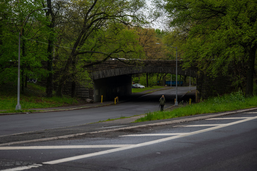 The entrance to Van Cortlandt Park Golf Course at the foot of the park on Monday, May 2, 2022.