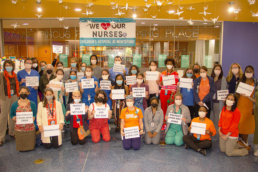 The Children&rsquo;s Hospital at Montefiore gathered to raise awareness and share &lsquo;Be Smart&rsquo; campaign information with patients, families and staff during gun violence awareness day on June 3. A team of the organization&rsquo;s clinicians looks to normalize conversations about gun safety.