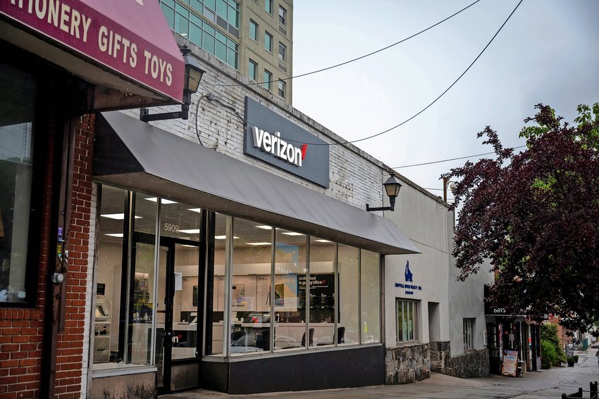 The exterior of a Verizon store located at 5909 Riverdale Avenue that had a break in where several products were stolen.