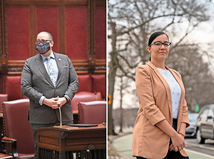 Incumbent Democratic state Sen. Gustavo Rivera and his challenger Miguelina Camilo in the 33rd district primary, slated for Aug. 23.