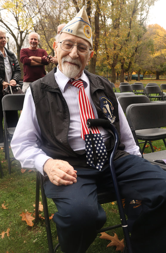Herb Barret, the founder of Memorial Grove, takes in 16th Annual Veterans Day Event at Memorial Grove in Van Cortlandt Park Nov, 6, 2022