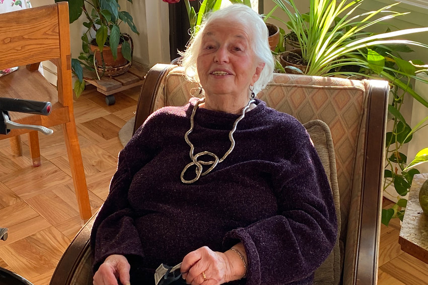 Deborah Berlinger Eiferman, who turned 100 last month, sits in her Riverdale home as she explained how her mother&rsquo;s guidance and a lot positivity has helped her attain century mark.