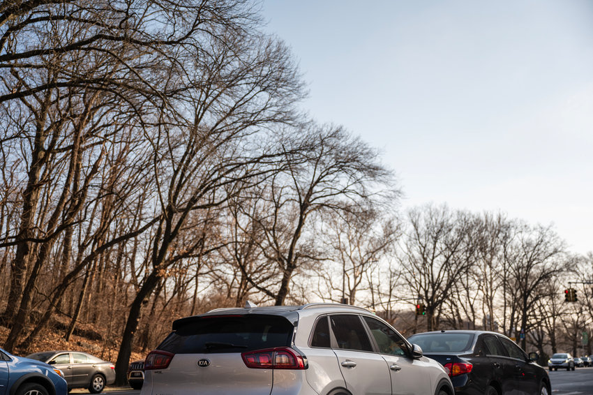 A Kia parked near Van Cortlandt Park on Monday, Feb. 6.