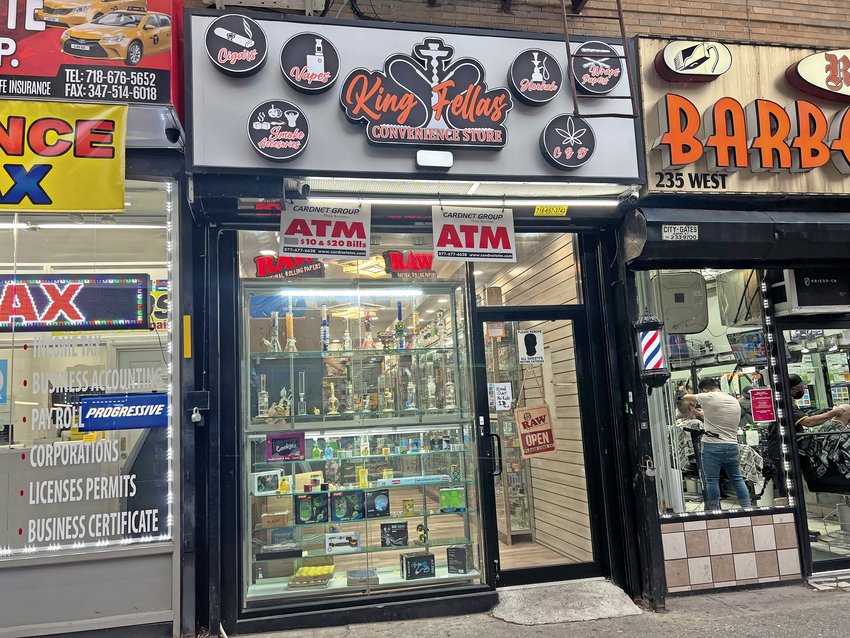 King Fellas was one of four northwest Bronx smoke shops to be raided and fined Monday for selling untaxed tobacco and cannabis products. The New York City Sheriff&rsquo;s Department conducted the raids, which produced about $172,000 in fines.