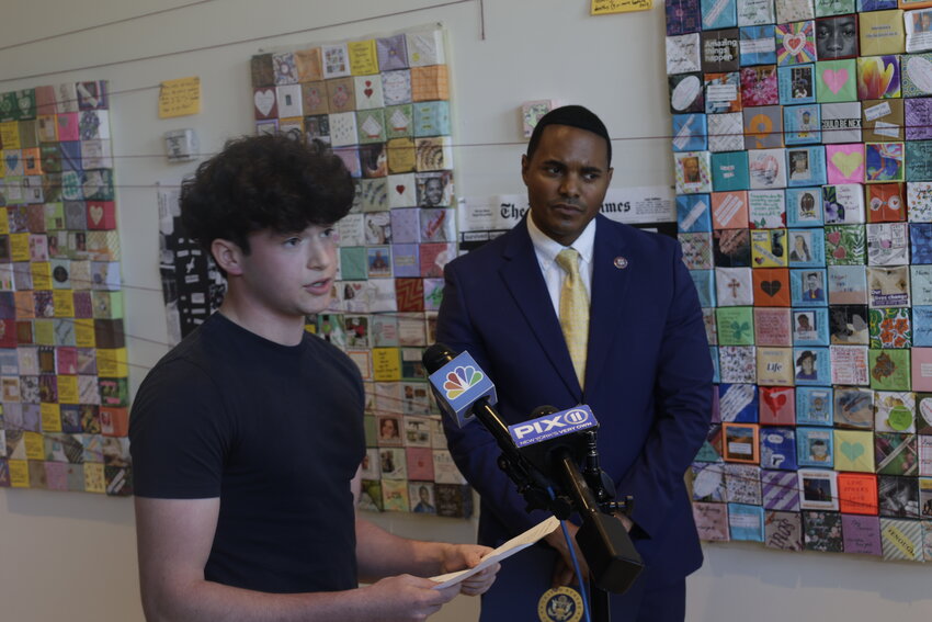 U.S. Rep. Ritchie Torres visited Riverdale Country School for a student art project called &lsquo;You Know the Drill&rsquo; on&nbsp; June 5, that honored gun violence victims.