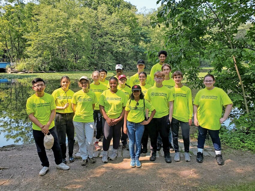 The 16 Urban Eco-Teens were ready for a seven-week program to restore trails and work on woodlands at Van Cortland Park this summer. The program, which has many sponsors, is part of the Van Cortlandt Park Alliance&rsquo;s efforts to oversee the park.