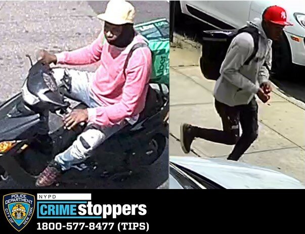 The suspected robbers alleged to have committed nine robberies between June and July in the 47th, 49th, 50th and 52nd precincts are described as men with dark complexion at about 5-foot-10 or 5-foot-11. They have been seen riding together on a scooter.