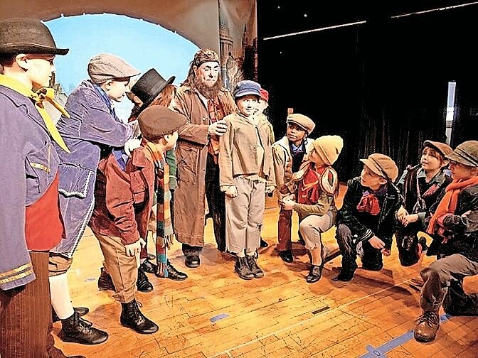Students who have taken part in the Riverdale Children&rsquo;s Theatre program acting in one of the many plays the theatre has hosted.
