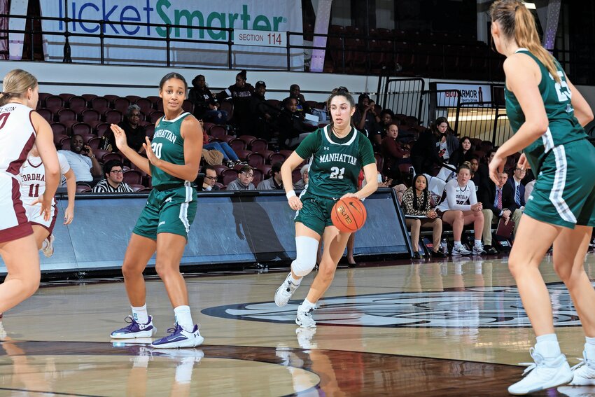 Nitzan Amar scored 17 points to help lead Manhattan past Fordham, 58-44, on Nov. 16. The win broke an 11-game losing streak for the lady Jaspers against the Rams.