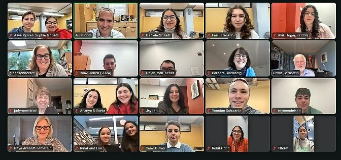 Students from Israel have joined with SAR High School students and faculty in a regular online support group started by L’Achaid since the Israel-Hamas war began last month. L’Achaid was started by Lewis Bernstein, former executive producer for Sesame Street, and Barbara Gochberg.