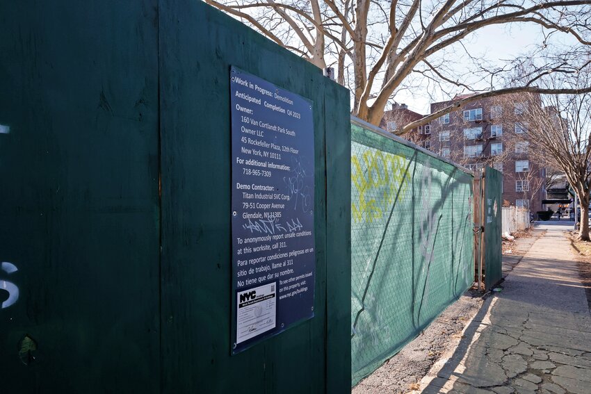 The lot at 160 Van Cortlandt Park S. sits in a state of limbo as the School Construction Authority appeals a court decision that stands between them and breaking ground on a new school.
