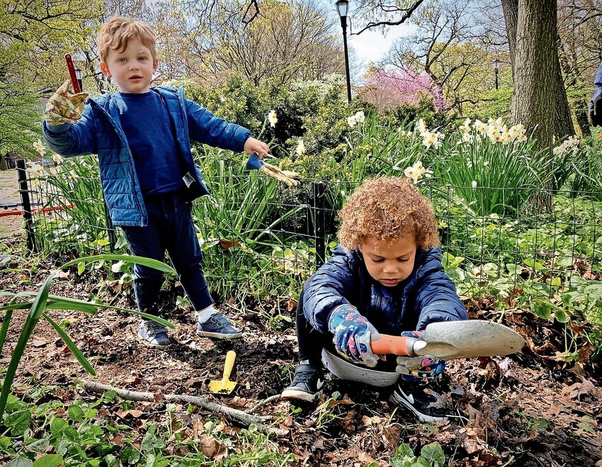 People of all ages are encouraged to join the upkeep of the Spuyten Duyvil parks. Volunteers as young as two have been found working in the park alongside their parents and grandparents, helping to care for the green spaces they later play in.