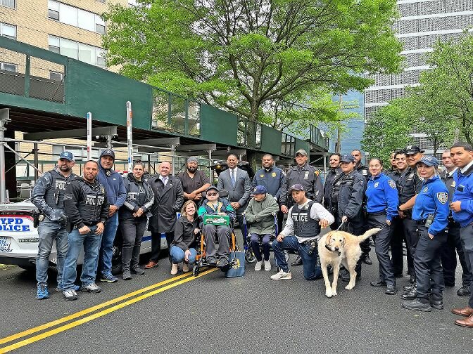 The 50th Precinct and the New York Police Department held a 22nd birthday celebration for Spuyten Duyvil resident David Berk, who has a rare genetic condition and a love for all things cop.