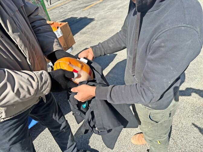 Whole chickens were just one of the plethora of items individuals received at Friday&rsquo;s food drive hosted by St. Gabriel&rsquo;s Church.